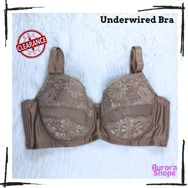 Marinella Underwired Bra Full Cup Berdawai 42E-44E Mocha ! !