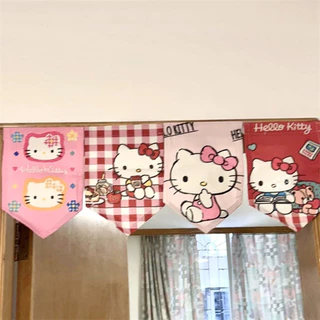 Hello Kitty ตกแต่งบ้านห้องนอนประตูผ้าม่าน DIY INS สร้างสรรค์น่ารัก 1 ชุดการ์ตูน