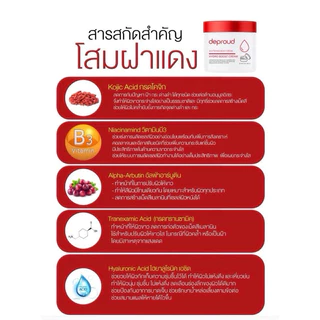Deproud - ดีพราวด์ - กรดแดง10%+ครีมโสมฝาแดง(เซ๊ต)ช่วยพลัดเซลล์ผิว ลดรอยด่างดำ ลดรอยแตกลาย เห็นผลใน 7 วัน ของแท้+พร้อมส่ง