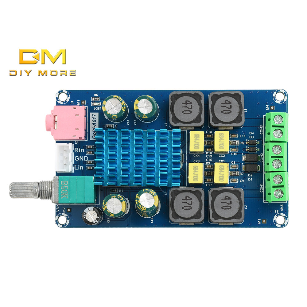 Diymore DC 8-24V TPA3116D2 Dual Channel Digital Audio Amplifier Board Output 50W * 2 High Power Audi