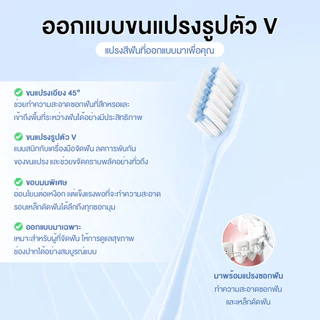 แปรงจัดฟัน แปรงสีฟัน แปรงสีฟันสำหรับคนจัดฟัน มี 4 สีให้เลือก ขนแปรงนุ่ม ไม่ทำให้เหงือกเจ็บ