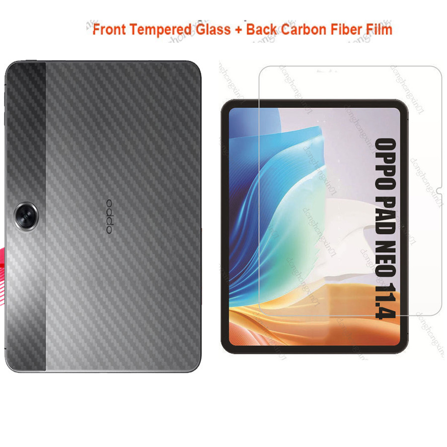 ฟิล์มคาร์บอนไฟเบอร์ และกระจกนิรภัย สําหรับ OPPO Pad Neo 11.4 2024 OPD2302 OPD2303 Air2 11.4 Air10.36 Pad 2 11.61 11 1 ชุด