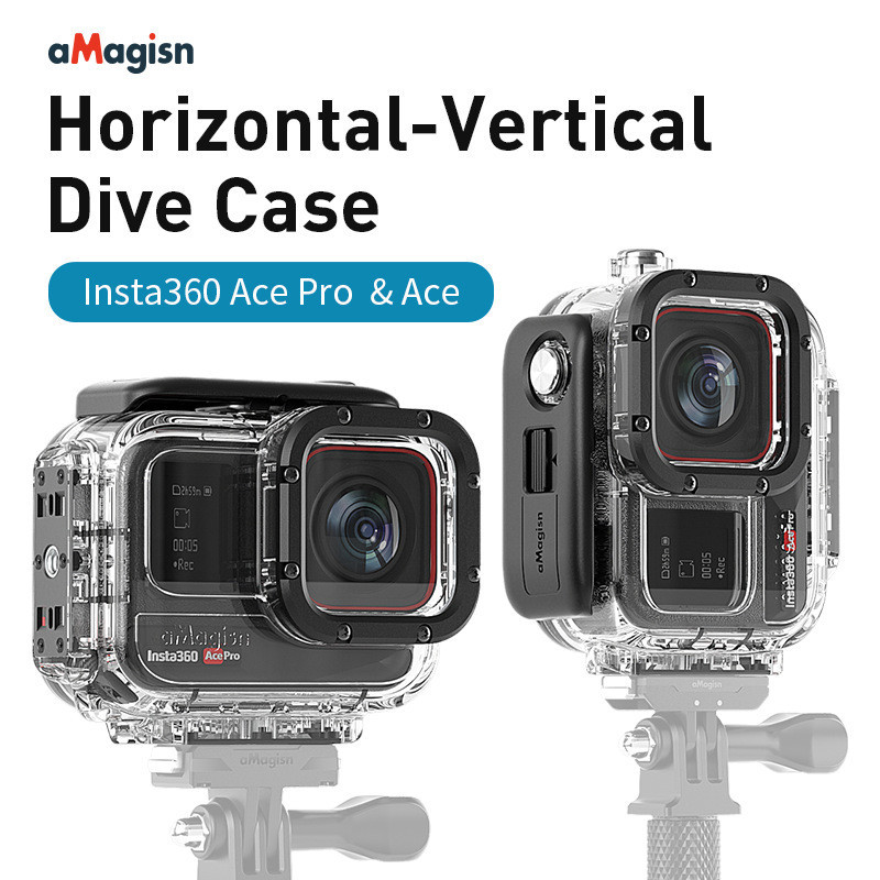 Amagisn Insta360 Ace Pro เคสดําน้ํา AcePro เคสกันน้ํา 60 เมตร อุปกรณ์เสริม