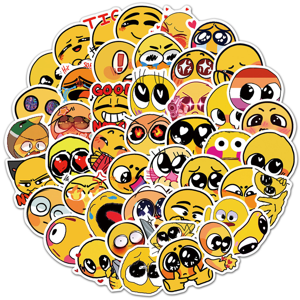 100Pcs/Set ❉ Q Funny Smile Emoji Stickers ❉ Waterproof DIY Fashion Decals Doodle Stickers