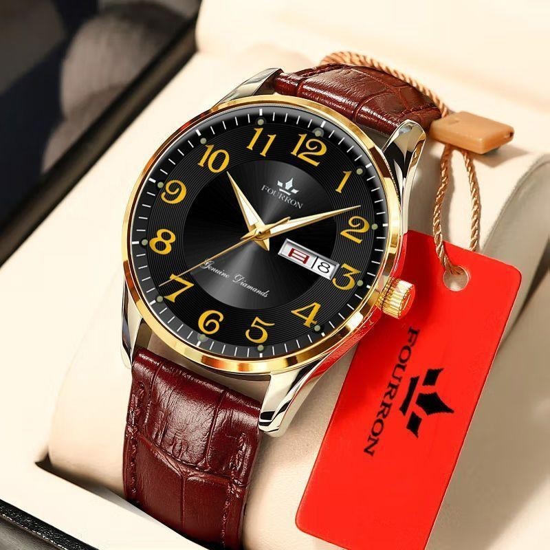 Swiss ของแท้ นาฬิกาข้อมือดิจิทัล กลไกอัตโนมัติ เรืองแสง กันน้ํา มีปฏิทินคู่ สําหรับผู้ชาย