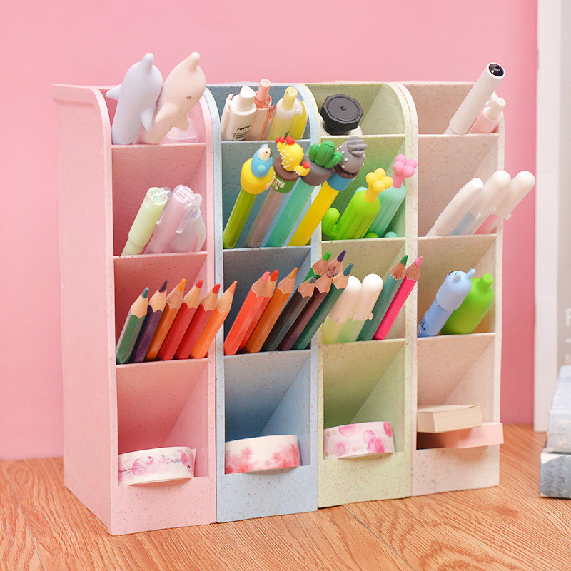 คอนโดปากกา ชั้นเก็บเครื่องเขียน กล่องใส่ปากกา แบบ 4 ชั้น #D-0027