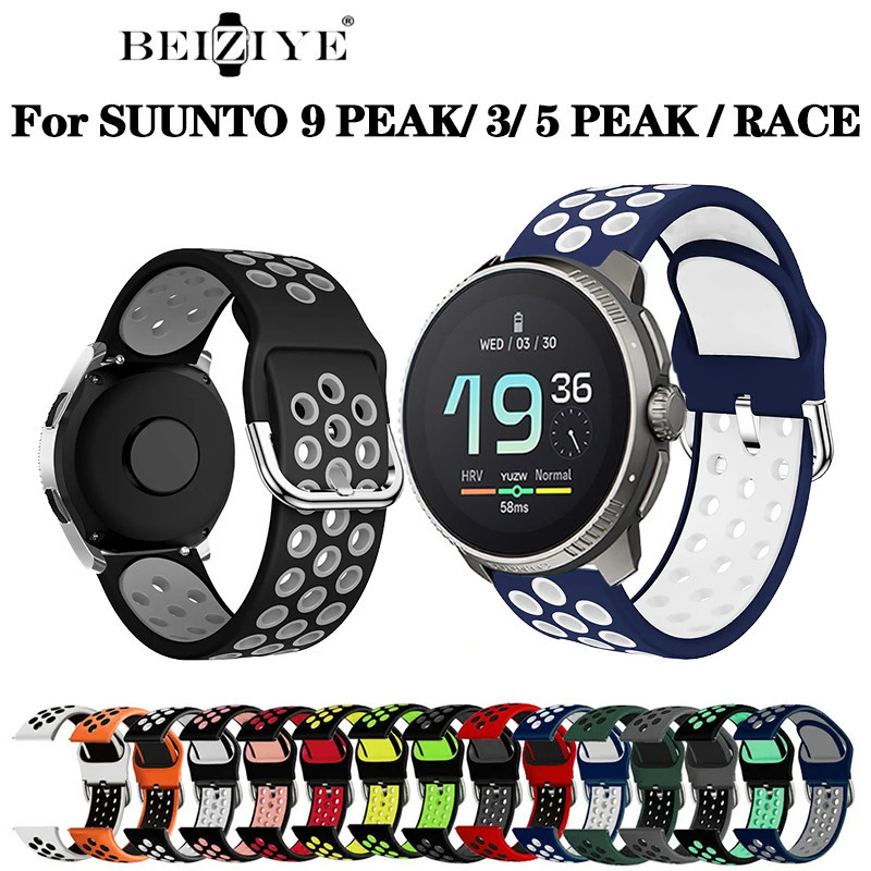 สายนาฬิกาข้อมือซิลิโคน 20 22 มม. สําหรับ 9 PEAK DLC 9 PEAK PRO 5 PEAK 3 Suunto RACE VERTICAL Suunto 
