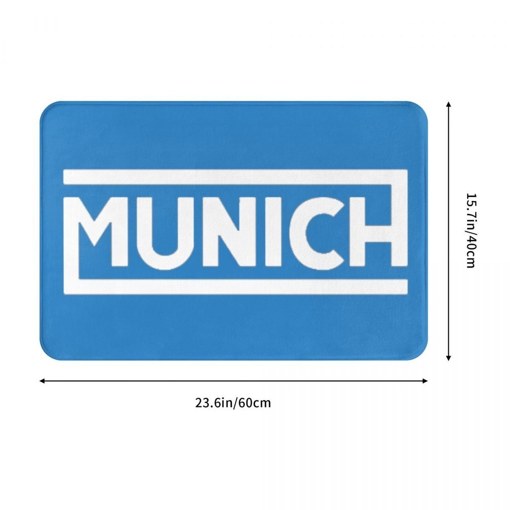 โลโก้ MUNICH (2) ห้องน้ํา Flannel พรมปูพื้นห้องน้ําห้องน้ํา Anti-slip Foot Mat โต๊ะกาแฟประตูดูดซับ Q