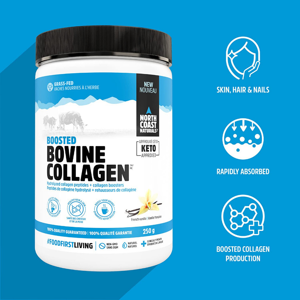 NORTH COAST NATURALS - Boosted Bovine Collagen 250 g. คอลลาเจน บำรุงข้อต่อ
