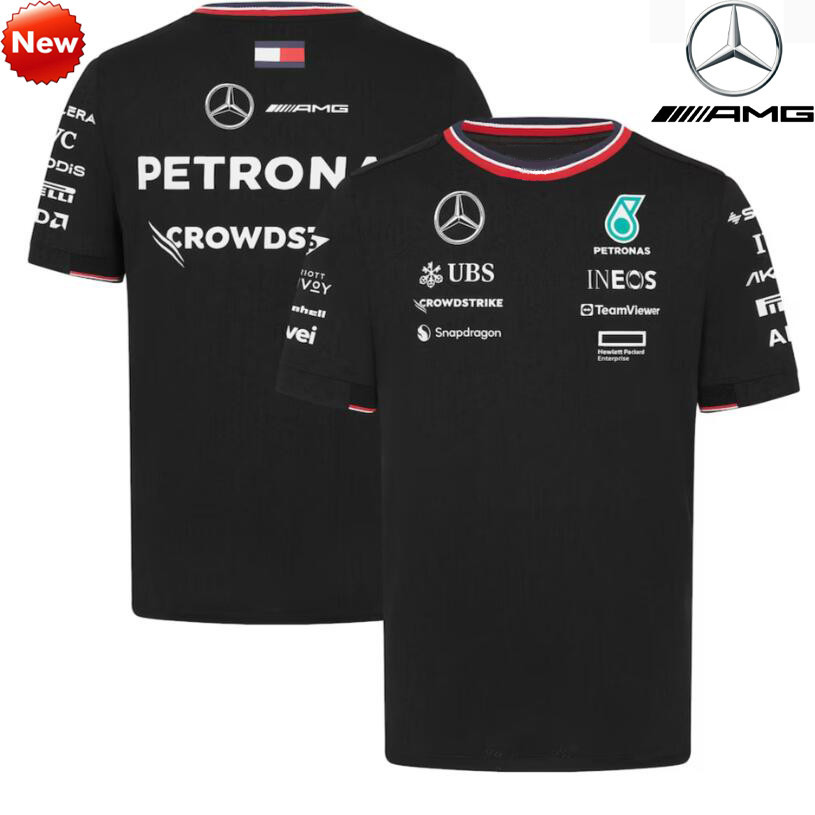 ใหม่ล่าสุด เสื้อกีฬาแขนสั้น ลายทีมแข่งขัน F1 + Mercedes AMG Petronas F1 2024 2024 แฟชั่นฤดูร้อน สําหรับผู้ชาย และผู้หญิง