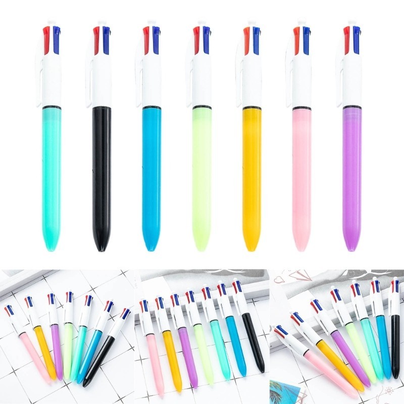 Stat 4 สี Shuttle Pens Multicolored Pens ปากกาลูกลื่นแบบยืดหดได้ 4-in-1