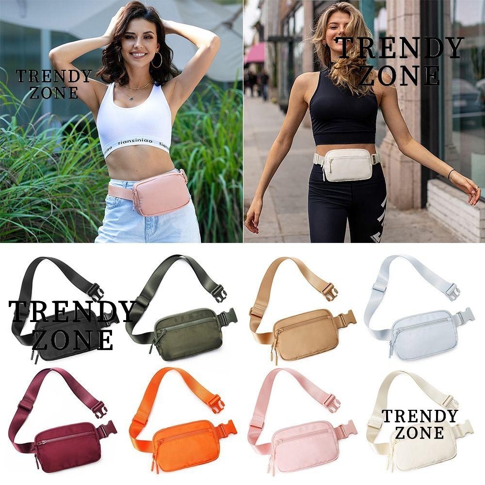 Trendyzone Fanny กระเป๋าคาดเอวแฟชั่น น้ําหนักเบา แต่งซิป 4 ช่อง ขนาดเล็ก ปรับได้ สําหรับออกกําลังกาย วิ่ง เดินป่า