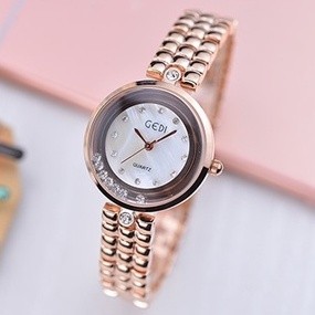 นาฬิกาผู้หญิง GEDI 3030 เพชรกลิ้ง มาใหม่! ของแท้ 100% นาฬิกาแฟชั่น นาฬิกาข้อมือผู้หญิง