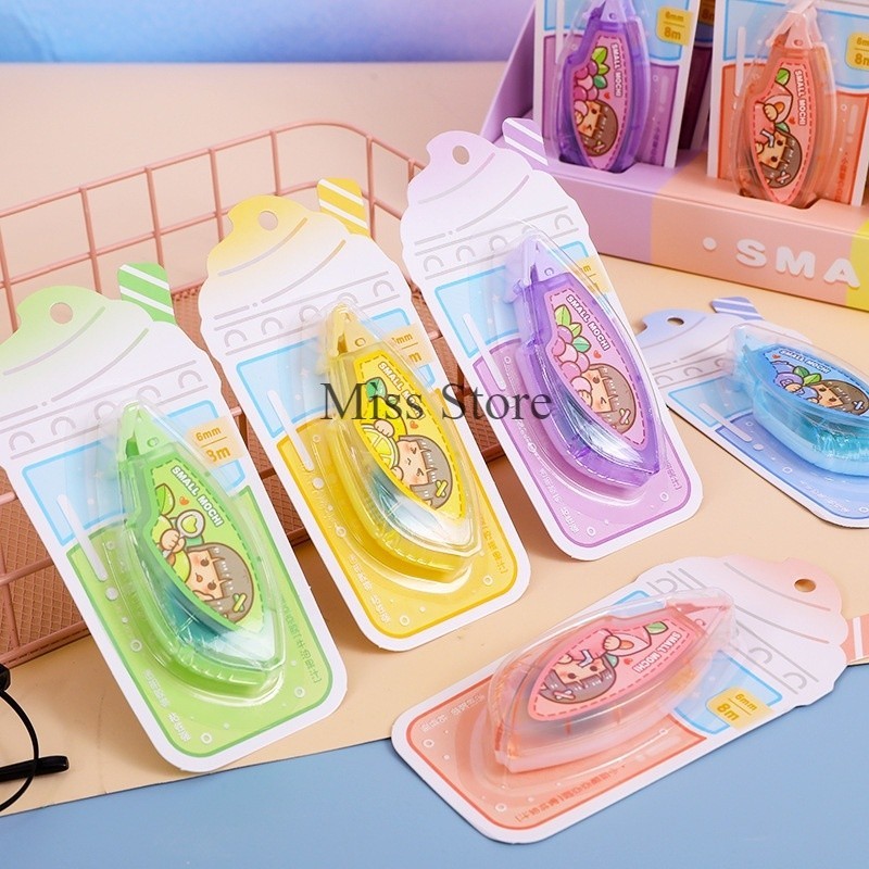 เทปกาวสองหน้า แบบลูกกลี้งน่ารัก อุปกรณ์สำนักงานDIY ขนาด 6 มม.*8 ม. ใช้ตกแต่งติดกระดาษโน๊ต