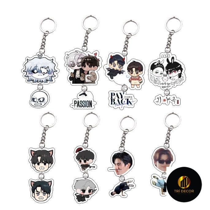 Manhwa Payback น่ารัก พวงกุญแจพวงกุญแจ 2 ชิ้น ร้าน nlp สําหรับตกแต่งกระเป๋านักเรียน