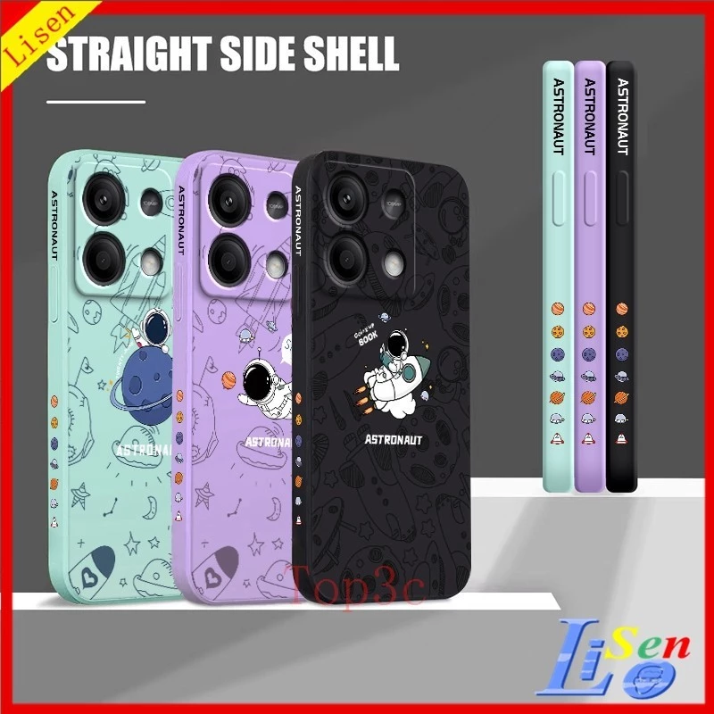 เคส Redmi Note 13 Redmi Note13 Pro 5G Redmi Note12 Pro 5G Note 12S Note 11s Note 11 Pro Redmi Note 13 5G เคสโทรศัพท์มือถือ ซิลิโคน ลายการ์ตูนนักบินอวกาศ สําหรับ TKA