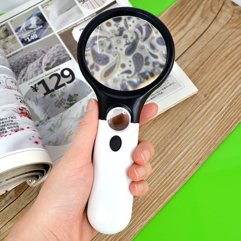 แว่นขยายเลนส์ 3 LED Light 45X ขยายใหญ่