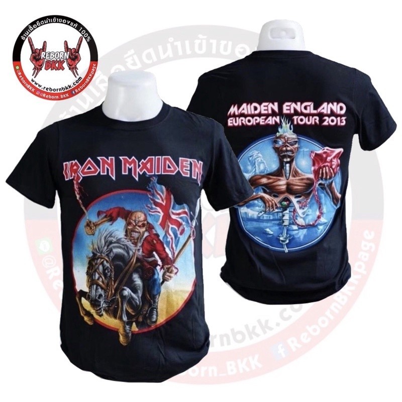 เสื้อวง Iron Maiden ลิขสิทธิ์แท้100% ลาย Euro Tour (มีสกรีนหลัง) S-5XL