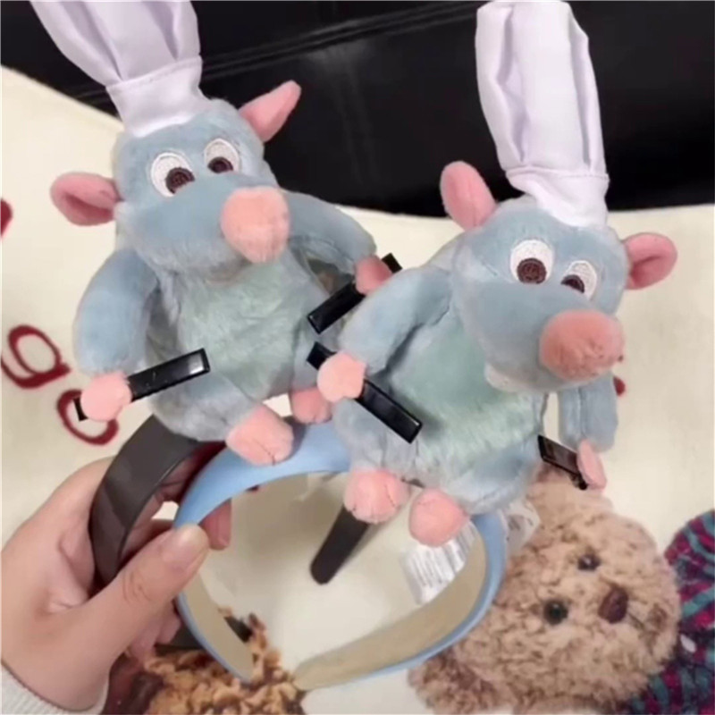 Tiktok Ratatouille ที่คาดศีรษะ รูปตุ๊กตา ผ้ากํามะหยี่ขนนิ่ม ปีกกว้าง เครื่องประดับ สําหรับล้างหน้า