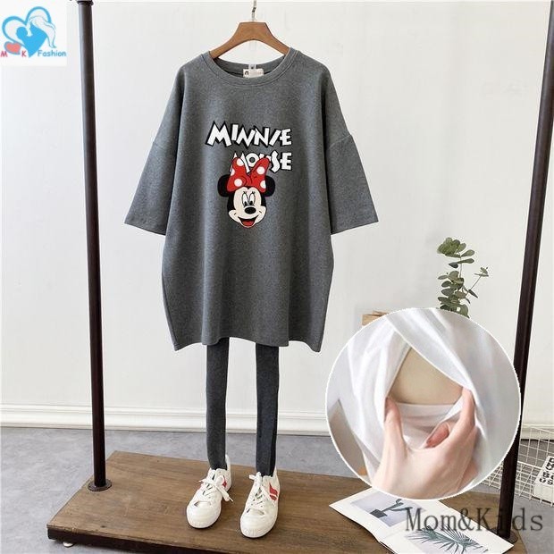 เสื้อยืดแขนสั้น ทรงหลวม แฟชั่นฤดูร้อน สําหรับคุณแม่ตั้งครรภ์ #Seluar Mengandung