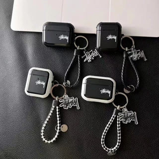 STUSSY เคสหูฟังหนังนิ่ม พร้อมสายคล้อง สําหรับ Airpods Pro 2nd Gen 1 2 Pro 3