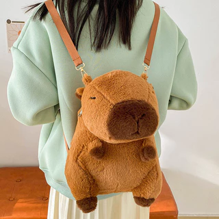 COD กระเป๋าสะพายคู่การ์ตูนน่ารัก capybara รูปร่าง ความจุขนาดใหญ่ จุของได้เยอะ สําหรับผู้หญิง
