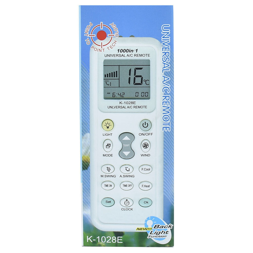 ใหม่ K-1028E สําหรับเครื่องปรับอากาศ LCD สากล IR AC A/C รีโมทคอนโทรล 1000 ใน 1