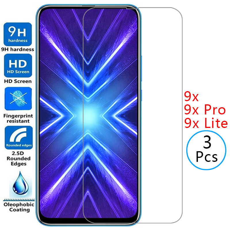 กระจกนิรภัยป้องกันสําหรับ huawei honor 9x pro lite พรีเมี่ยมป้องกันหน้าจอบน honor9x 9 x x9 9xpro 9xl