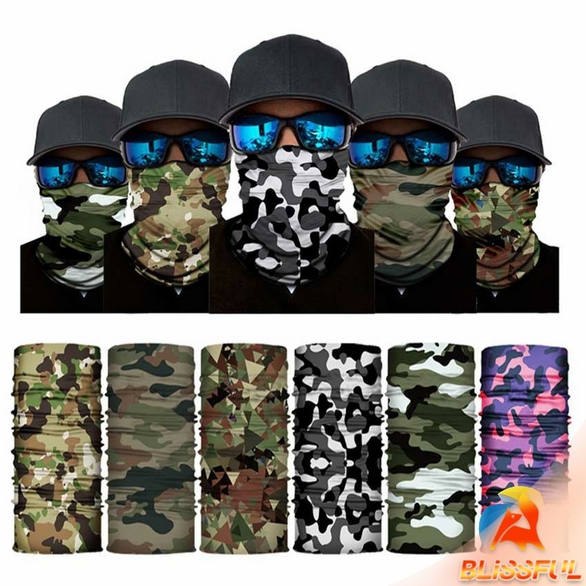 B.F ผ้าบัฟกันฝุ่น โพกหัว ผ้าปิดหน้า กันแดด เลือกลายได้ แดด UV  Magic turban