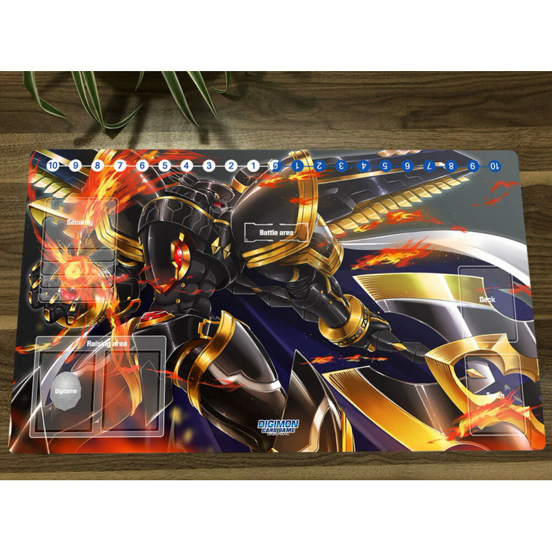 GK Anime Digimon Playmat Alphamon Trading Card Game Mat DTCG CCG Mat Mouse Desk Pad Anti-slip TCG Gaming Play Mat 60x35c