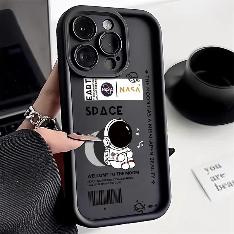 เคสโทรศัพท์มือถือ ซิลิโคนนิ่ม กันกระแทก ลายนักบินอวกาศ ลงจอดบนดวงจันทร์ แฟชั่น สําหรับ Samsung Galaxy A02 A02S A03S A03 Core A04 A04E A04S A05 A05S A10 A10S A12 A13 A14 M02 M11 M10