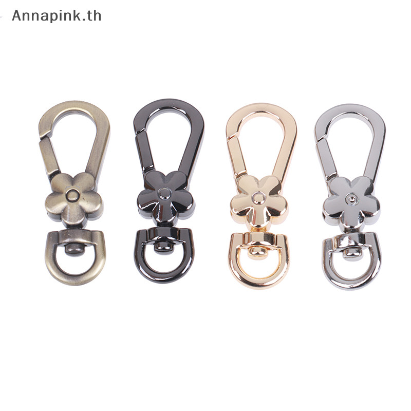Annapink.th อุปกรณ์เสริมกระเป๋า Diy กระเป๋าถือโลหะ Claspsps Handle ดอกไม้คลิปกุ้งก้ามกราม Snap Hooks EN