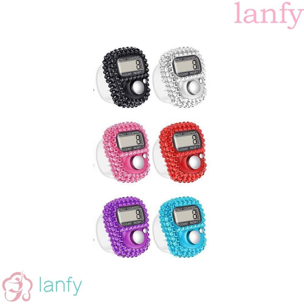 Lanfy เครื่องนับจํานวนนิ้ว หน้าจอ LCD ดิจิทัล แบบพกพา สําหรับฝึกตีนกบ
