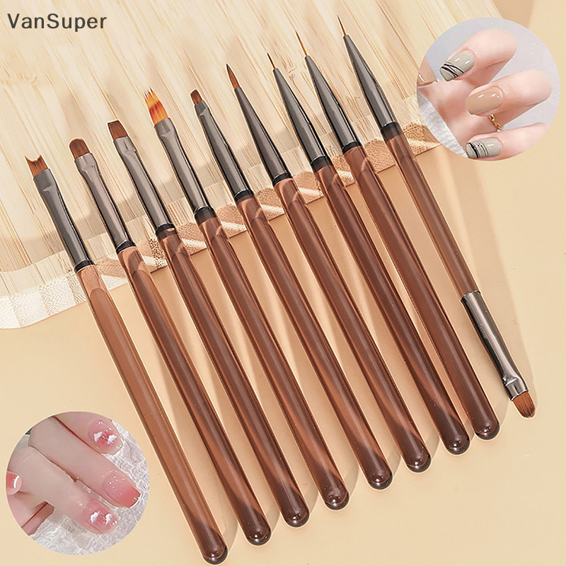 Vansuper อุปกรณ์แปรงปากกาอะคริลิค สําหรับใช้ในการเพ้นท์ตกแต่งเล็บ DIY