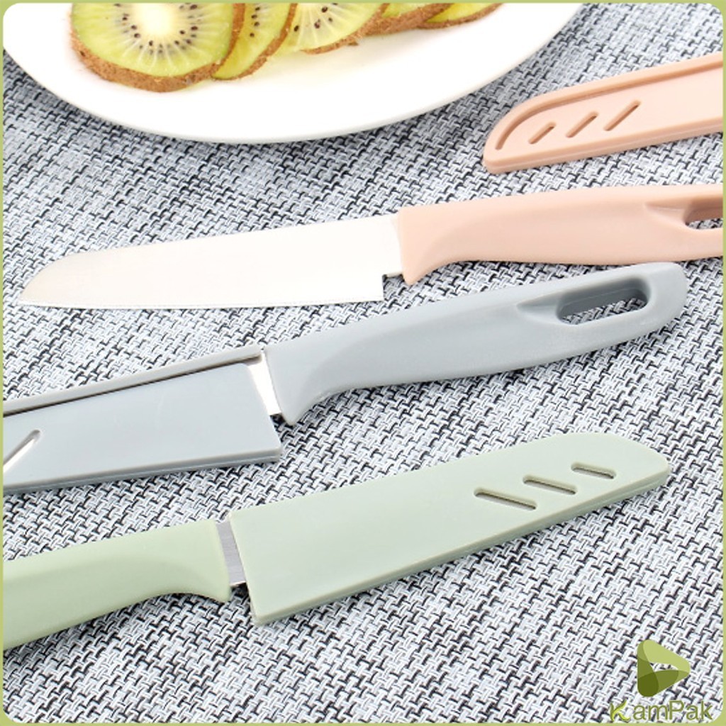 KamPak มีด มีดปอกผลไม้ มีดเล็ก มีสแตนเลส มีดหั่น มีดทำครัว มีดพกพา มีดหลากสี Fruit Knife