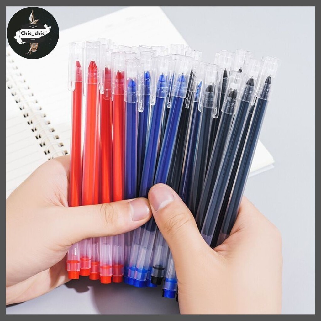 ปากกาเจล 0.5 มม (สีน้ำเงิน/แดง/ดำ) หมึกเยอะ เขียนลื่น เครื่องเขียน #K-0001