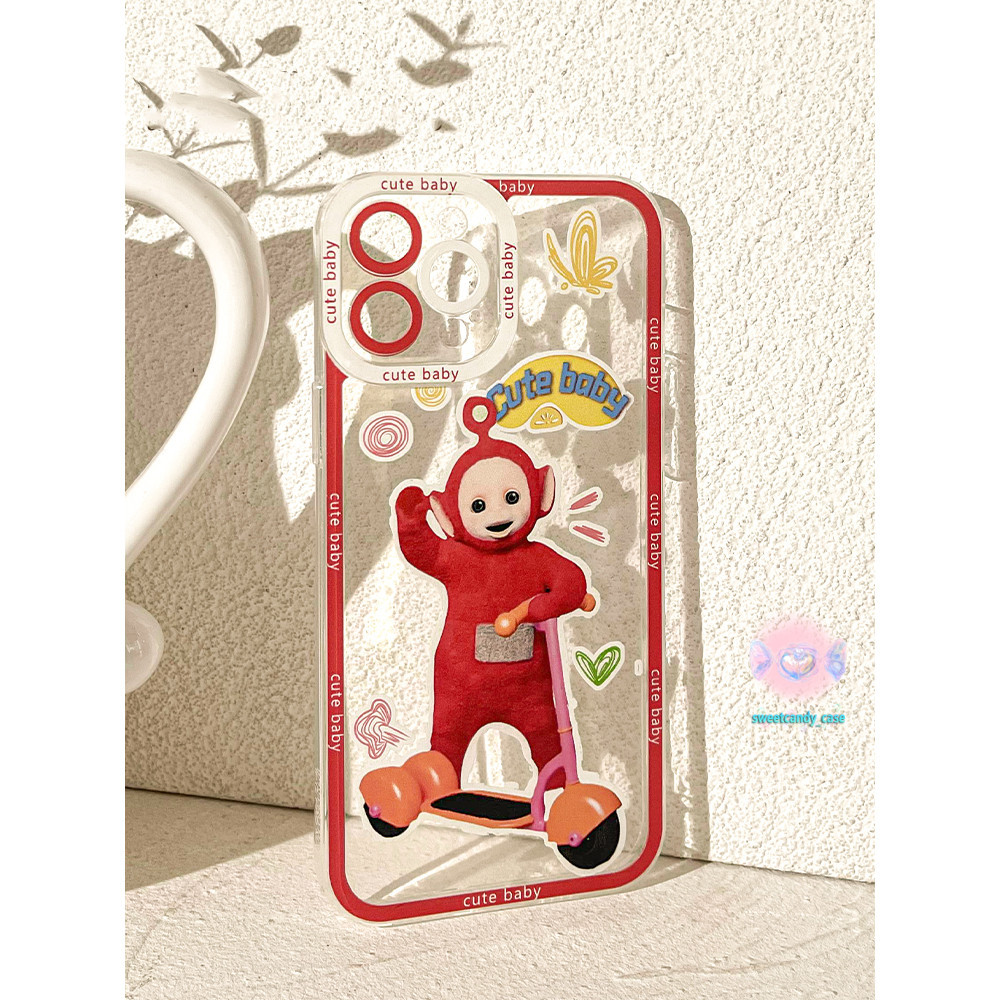 [จัดส่งในพื้นที่] เทเลทับบี้เคสโทรศัพท์โปร่งใสTPUเข้ากันได้กับiPhone11 13 15 14 12 Pro Max X XR XS MAX 7 8 14 15Plus