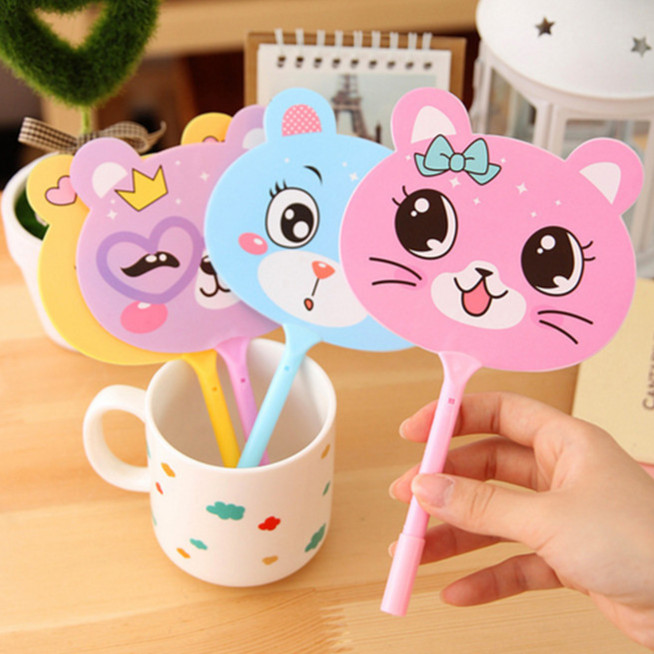 🐱ปากกาพัดลูกลื่น 🌈ลายการ์ตูน หูสัตว์หลากสี ไส้สีน้ำเงิน 0.5 ราคา 3 บาท/แท่