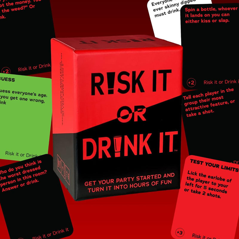 Risk IT OR DRINK IT การ์ดเกมดื่ม สําหรับปาร์ตี้ 150 เกม