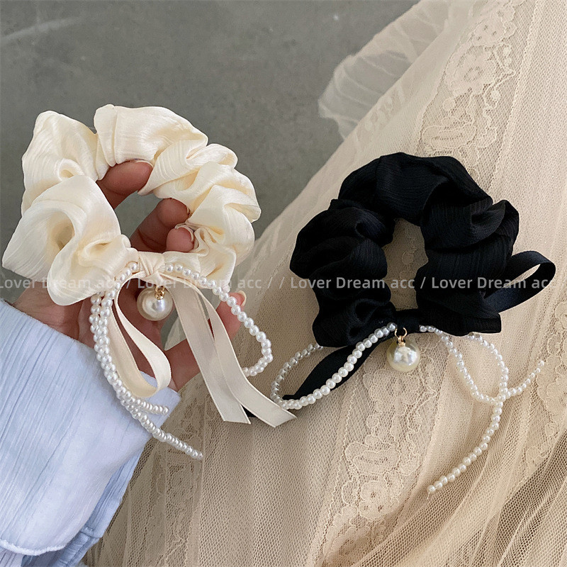 2024 เชือกผูกผมโบว์มุกระดับไฮเอนด์