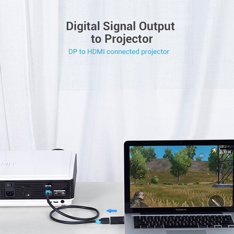 ชุบทอง DP TO HDMI สายเชื่อมหน้าจอ DP อะแดปเตอร์ DP ตัวผู้ เป็น Hdmi ตัวเมีย ชุบทอง เปลี่ยน Display Port เป็น HDMI 4K