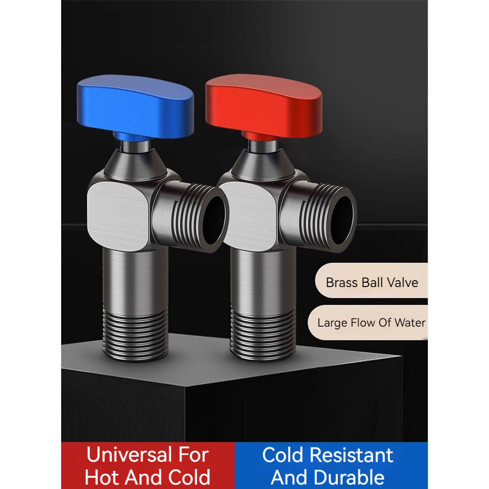 วาล์วหัวบอล ทองแดง ทรงสามเหลี่ยม ขนาดใหญ่ สําหรับเครื่องทําน้ําอุ่น - รูปที่ 2