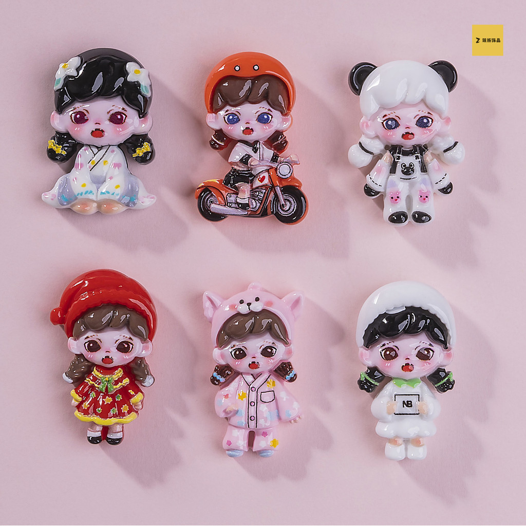 [3 #] การ์ตูน แต่งตัว หัวรถจักร สาว เสือ ฟัน น่ารัก DIY ครีมกาว แฮนด์เมด เคสโทรศัพท์ ตู้เย็น สติกเกอร์ กิ๊บติดผม อุปกรณ์เสริม พร้อมรู รองเท้า หัวเข็มขัด อุปกรณ์เสริม ZQ
