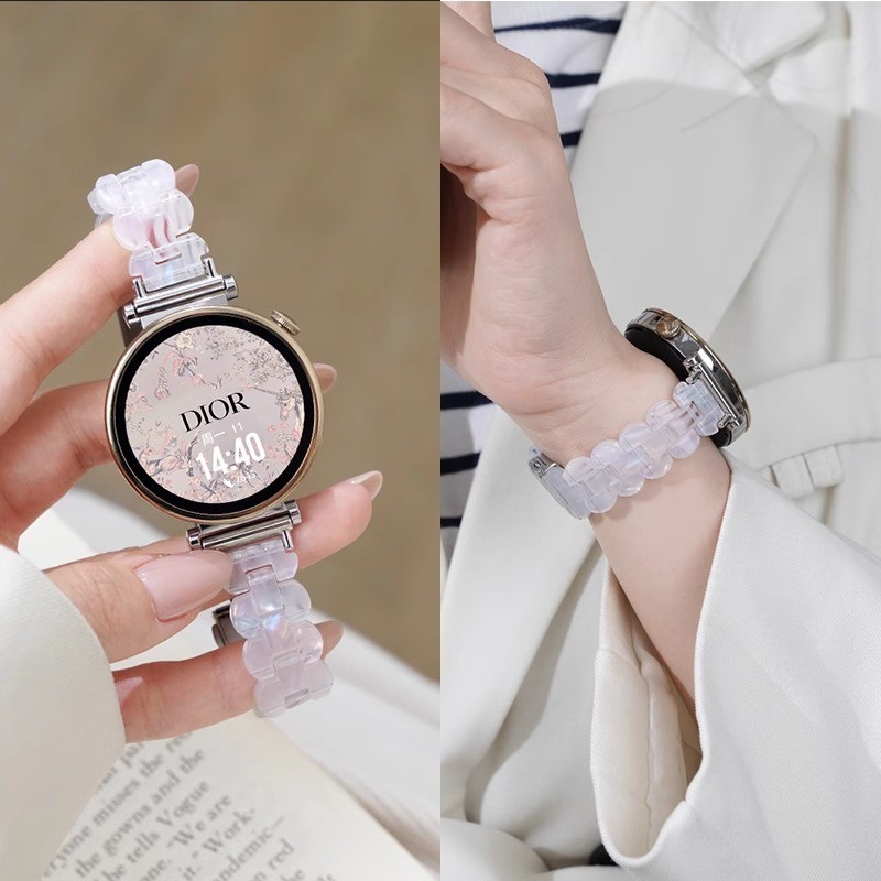 สายนาฬิกาข้อมือเรซิ่น แบบบาง สําหรับ Samsung Galaxy Watch 4 5 6 7 Smartwatch 40/44/42 มม. 46 มม. 45 มม. Pro Samsung Watch 2 Active