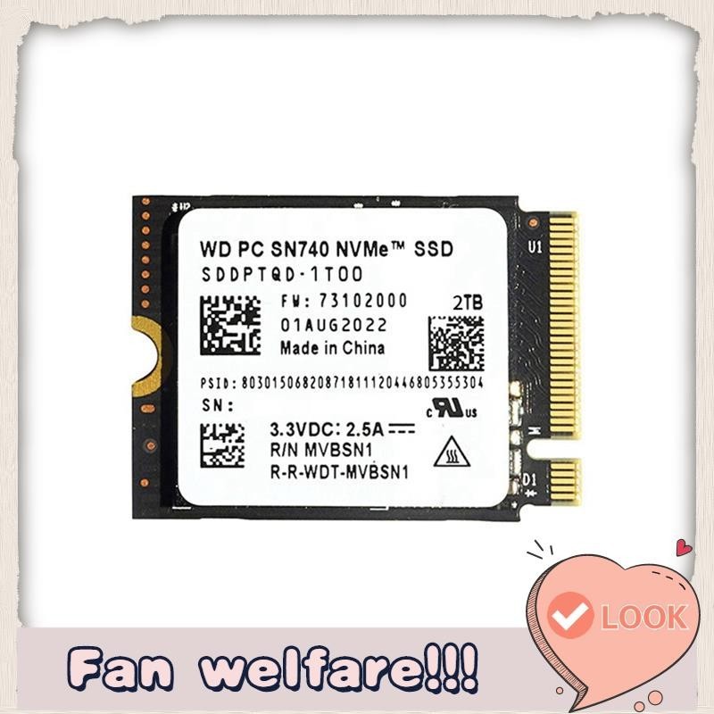 2tb Western Digital WD SN740 M.2 SSD 2230 NVMe PCIe Gen 4x4 SSD ทนทาน สําหรับแล็ปท็อป Surface ProX Surface 3 Steam Deck