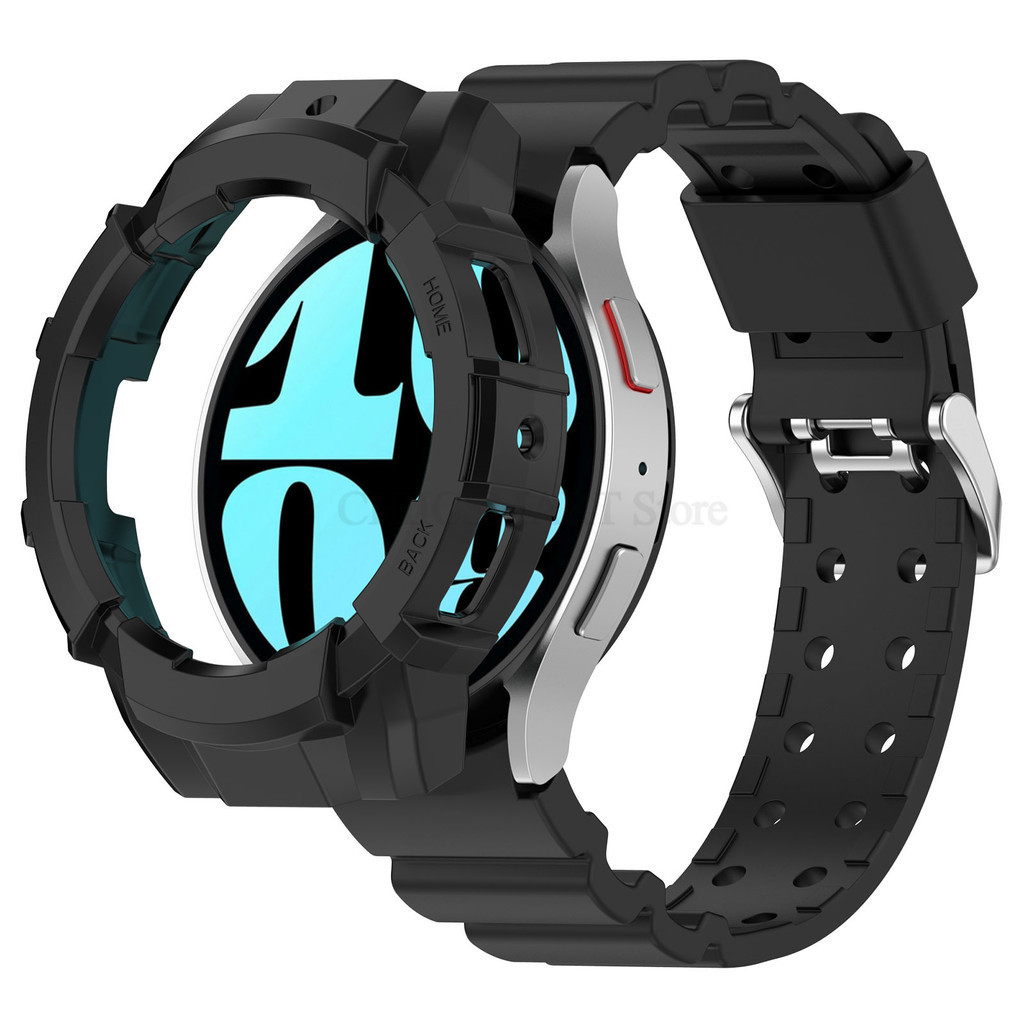 เคส+สายนาฬิกาข้อมือ PC สําหรับ Samsung Galaxy Watch 6 44 มม. 40 มม. 6 Classic 43 มม. Galaxy Watch 6 Watch 5 Pro 45 มม. – โปรปัง