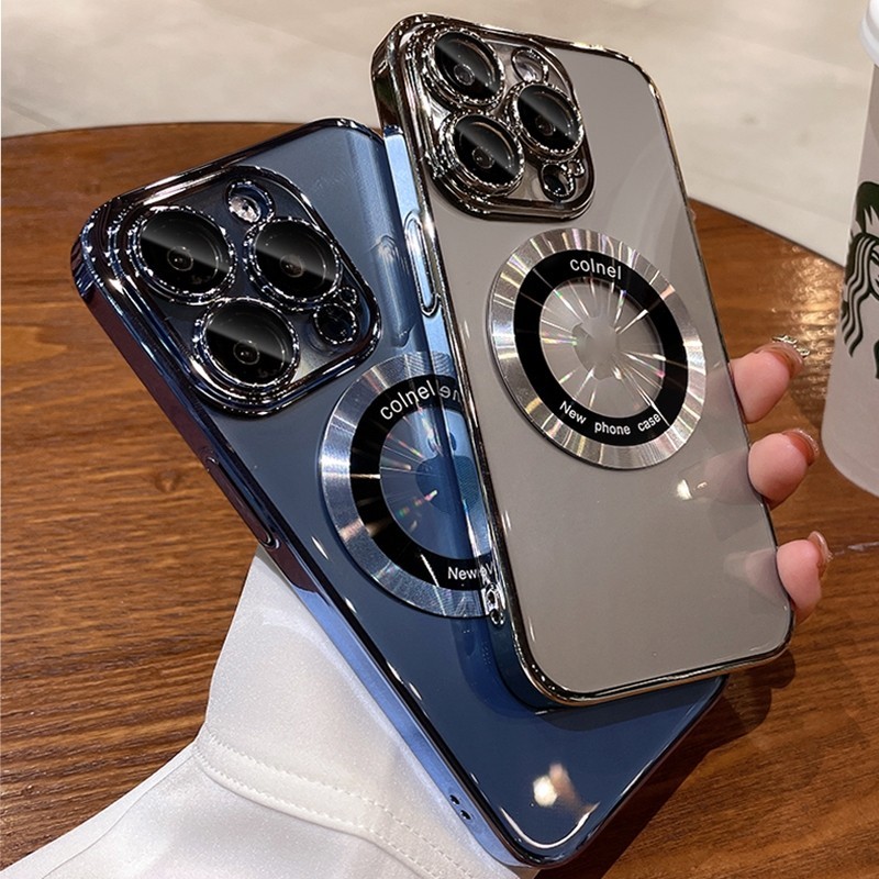 หรูหราแม่เหล็ก CarryCamera Protector เคสโทรศัพท์สําหรับ iPhone 16 Pro Max 16 15 14 13 12 11 Pro Max ครอบคลุมเต็มรูปแบบกันกระแทกปกอ่อน