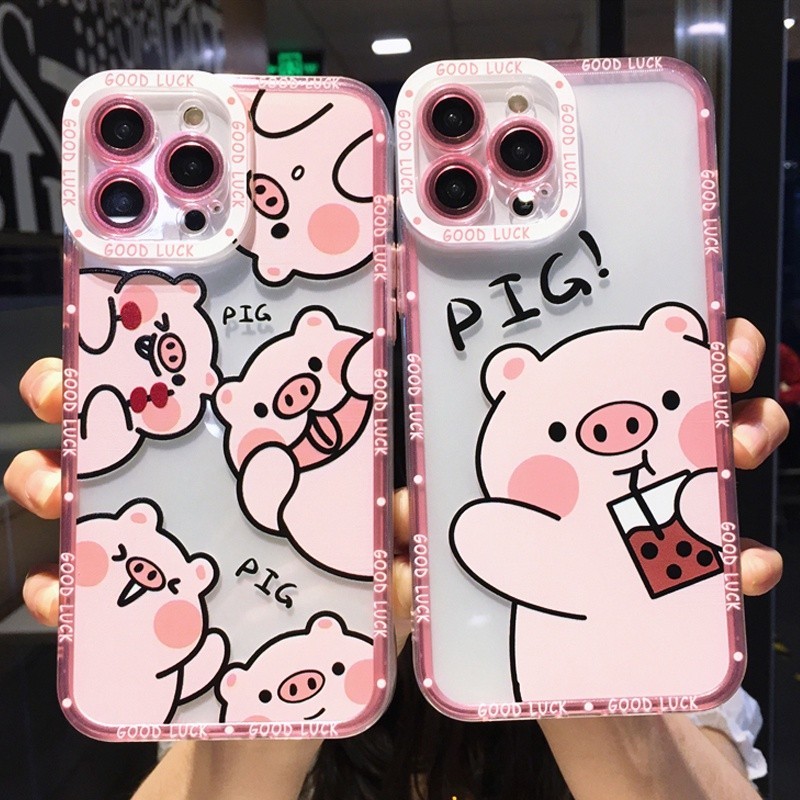 เคสโทรศัพท์มือถือ ลายการ์ตูนหมู VIP ยืดหยุ่น สําหรับ Infinix Hot 40 Pro 40i 30i 20 10 30 Play NFC Smart 8 7 6 5 Spark GO 2024 Tecno Spark 20C 20 10C 10 Camon 20 Pro Note 30 12 G96 30 Pro เคส TPU