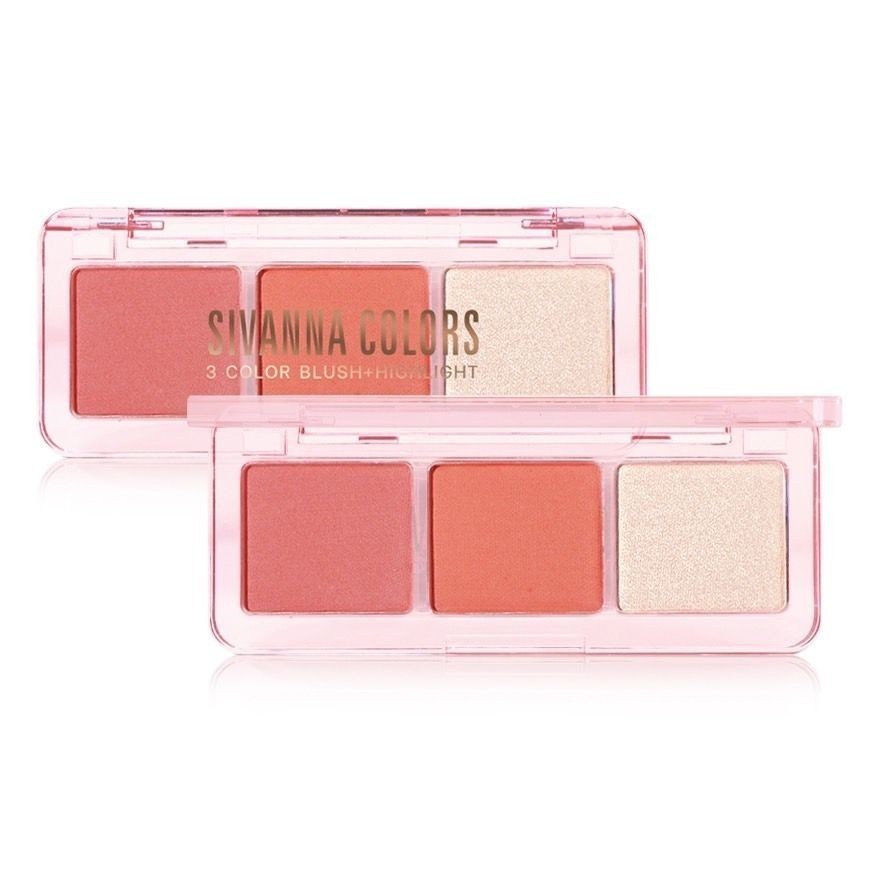 ของแท้·ส่งด่วน·ถูก Sivanna 3 Color Blush + Highlight #HF152 ซิวานน่า 3 คัลเลอร์ บลัช + ไฮไลท์ x 1 ชิ้น dayse