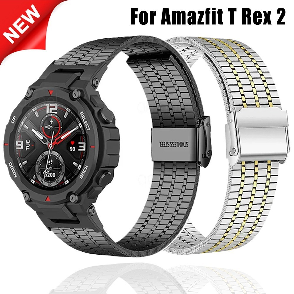 สายนาฬิกาข้อมือ โลหะสเตนเลส สําหรับ Amazfit T Rex 2 T Rex Pro Amazfit T-Rex 2 T Rex T-Rex Pro